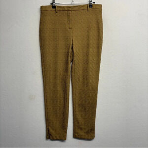 Black label by Chicos pants trousers slacks tan gold textured 0 / XS